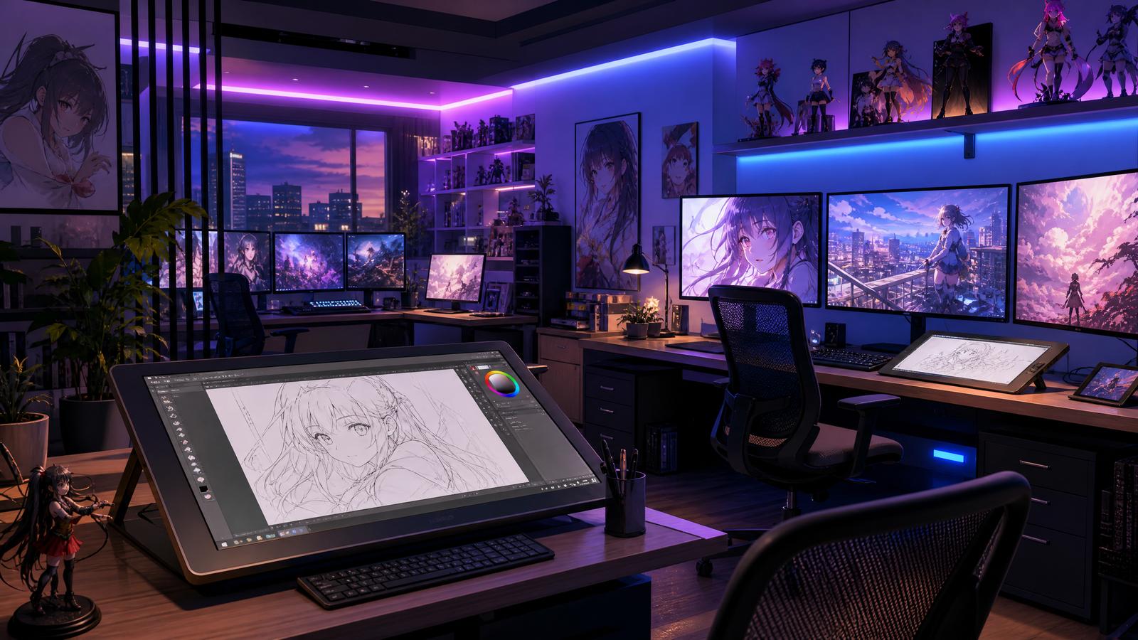 小小绘动漫制作工作室实景